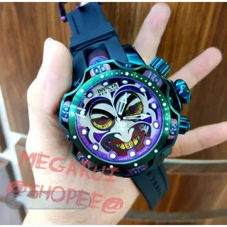 JAM TANGAN COWOK INVICTA JOKER  RUBBER SUPER PREMIUM AAA