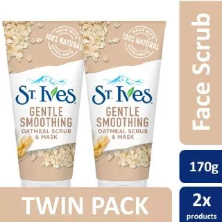 St. Ives Nourished & Smooth Oatmeal Face Scrub & Mask 170 gr -Twin Pack