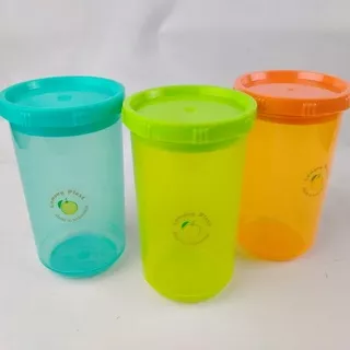 Souvenir Gelas Plastik + Tutup Putar Souvenir Ulang tahun anak