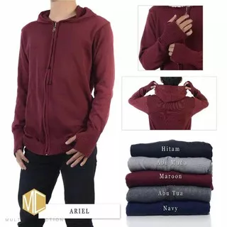 Jaket Rajut Distro Greenlight Ariel Grey Twotone Old/Maroon/Blue/Grey