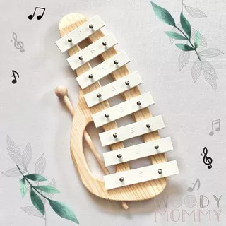 Xylophone - Wooden White Xylophone - Mainan Musik Perkusi Anak