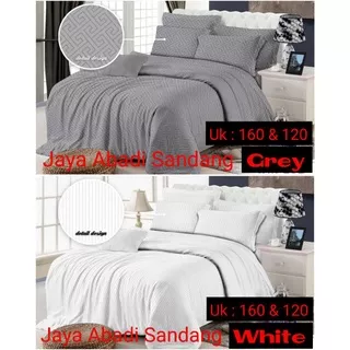 Bedcover Set Sprei Polos Emboss Bonafide Ukuran Queen 160x200x20 dan Single 120x200x20 Adem Halus Authentic Minimalis