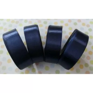 Pita satin biru dongker 1.5 inch / 3.81 cm Per roll