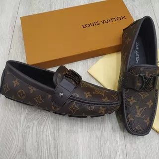 Sepatu pria loafers Louis vuitton Monogram