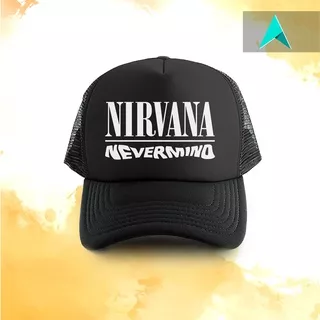 Topi Nirvana Nevermind - Topi Trucker Jaring Band Nirvana - Topi Band Grunge