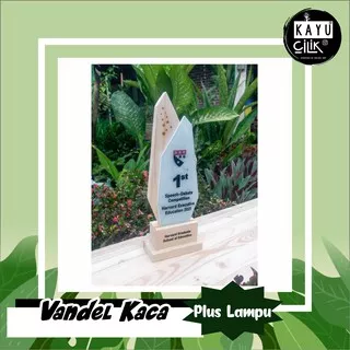 Vandel Kayu Custom Plus Kaca Kado Wisuda Hadiah