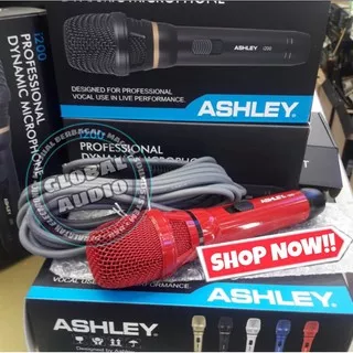 Microphone Kabel Ashley I200 Red Seriaes Original / Mic Merah i200 i 200 Merah original