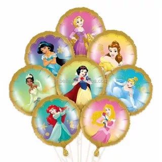 Balon Foil Disney Princess Jasmine Cinderella Aurora Snow White