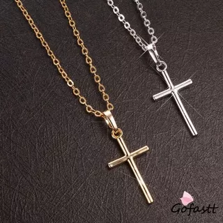 Kalung Salib Pria Rantai Vintage Cross Salib Liontin Kalung G