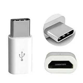 Adapter USB C Konverter Micro USB To Type C / Adapter Type C / Sambungan Cas Micro Ke Type