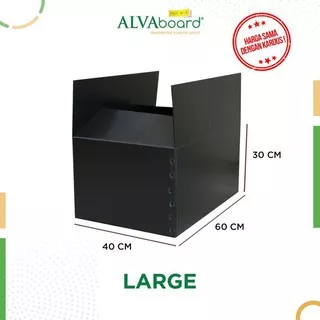 KARDUS PLASTIK ALVAboard, KOTAK PENGIRIMAN, BOX PINDAHAN 60X40X30 CM - Hitam