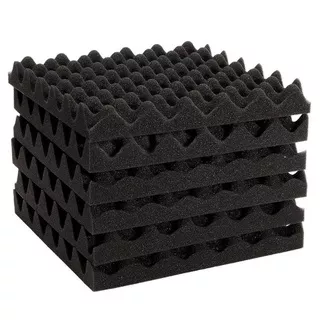 JROD Busa Telur Peredam Suara Acoustic Foam Soundproof Noise Reduction 30x30x3CM 6PCS - SFS1 - Black