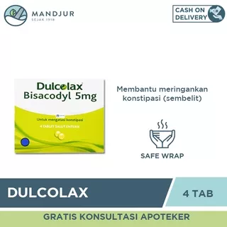 Dulcolax 5 Mg 4 Tablet - Obat Pencahar, Konstipasi, Sembelit