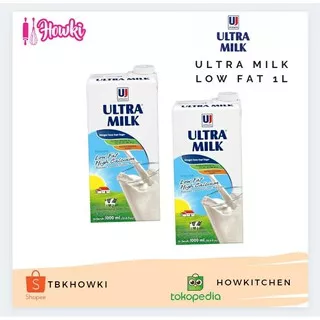 Ultra Milk Low Fat Plain Susu UHT 1000ml