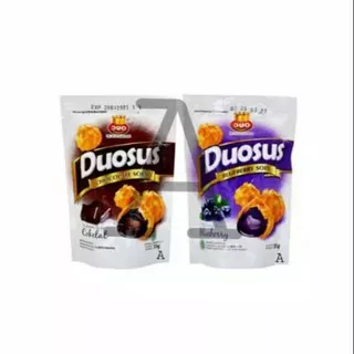 Snack Jajanan Cemilan Murah Duosus Duo sus Kue Soes / Sus Kering Chocolate Cokelat Coklat Blueberry