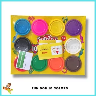 Fun Doh 10 Colors/Mainan Fun Doh Anak/Refill Fun Doh/Mainan Kerak Lilin