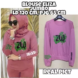 ATASAN ELIZA / ATASAN LENGAN PANJANG WANITA  / ATASAN MUSLIM WANITA / ATASAN  BLOUSE JUMBO WANITA / PRODUK TERLARIS ATASAN WANITA / HARGA TERMURAH ATASAN KAOS JUMBO / BISA COD