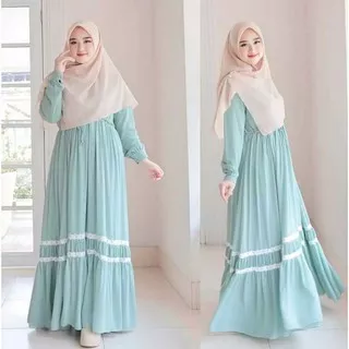 GAMIS DRES MUSLIM SYAFIRA SYAR`I BAHAN LEMON SKIN/GAMIS SYAR`I