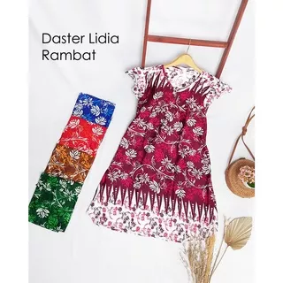 (GRATIS ONGKIR - BISA COD) Daster Lidia Rambat - Daster Viral Diatas Lutut - Lidia Dress Payung - Homedress Viral - Motif Baru - Mini Dress Murah - Daster Santai - Daster Murah Bahan Rayon - Daster Hits