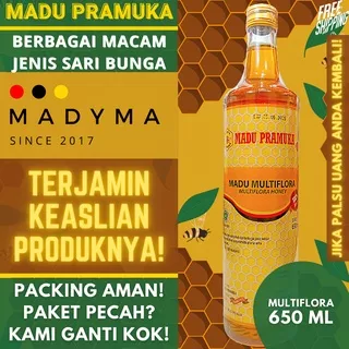 Madu Pramuka Multiflora Honey 650 ml 650ml Alami Pure Natural Raw Honey Nusantara Kepulauan Indonesia