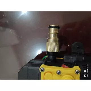 Socket Drat Kuningan Pompa DC drat 18 mm ke Quick Coupler