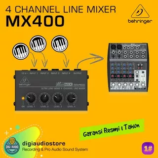 Audio Mixer Mini 4 Channel Behringer Micromix MX400 - 4 Chanel Line Mikser Garansi Resmi 1 Tahun