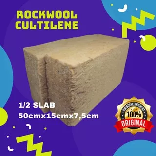 Rockwool import ori Cultilene 1/2 slab ukuran 50x7,5x15