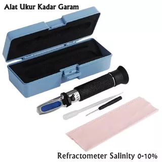 Alat Ukur Kadar Garam Salinity Refractometer ATC 0-10% Refractometer Alat Uji Kadar Garam