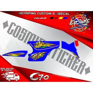 STRIPING C70 STIKER DECAL VARIASI STICKER MOTOR C70/OLONG C70 BEE 09