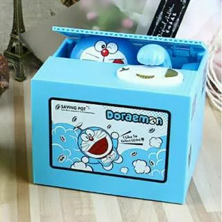 Celengan Doraemon Minion Hello Kitty Baymax pencuri uang koin kado unik