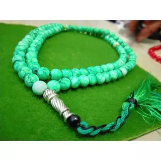 Tasbih / Tasbih batu fosfor Hijau tembus cahaya / TASBIH BATU FOSFOR TEMBUS CAHAYA / Tasbih batu 7mm