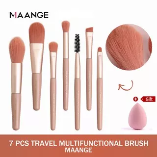 MAANGE 7Pcs/Set Makeup Brushes Set Lip Eyerow Comb Eyeshadow Powder Foundation Highlighter Cosmetic Mini Brush