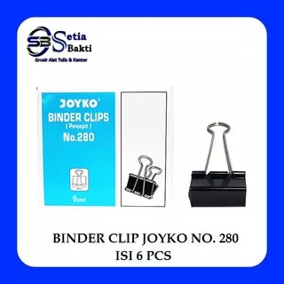 JOYKO Binder Clip - Klip Kertas No 280 - Isi 6 Pcs