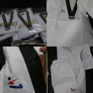 seragam taekwondo dobok kerah hitam baju Sendy Diamond Two