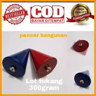 LOT TUKANG 300 GRAM - LOT BANGUNAN - LOT TIMBANGAN - LOT TUKANG - PLUMB BOB - LOT BESI TALI BANGUNAN