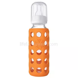 Lifefactory 9 oz (250 ml) Baby Bottle come with stage 2 - Orange