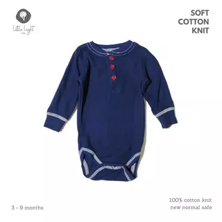Benjamin Button Baby Bodysuit - Katun Knit, Newborn, 3-9 bulan, Jumper bayi lengan panjang