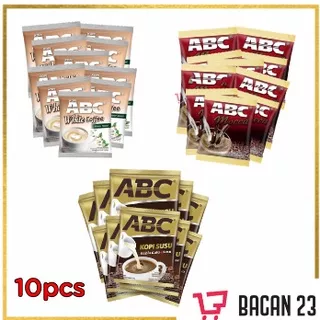 Kopi ABC  ( 10pcs x 27gr ) - (Mocca - Kopi Susu-White Coffee)  / Kopi Saset / Bacan 23 - Bacan23