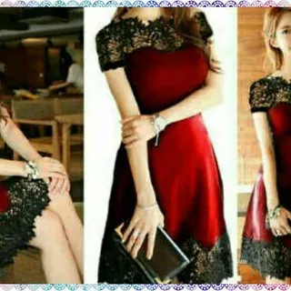 Dress Lace Susy - Hitam