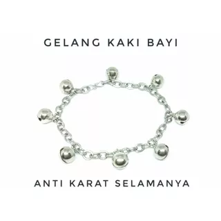 Gelang Tangan Monel Kalung Monel Gelang Kaki Monel Rantai Baja Putih Bayi Anak Custom