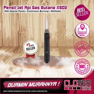 Korek Api Bara Gas Lighter - X503 Pencil Jet Torch Butane Gas Lighter