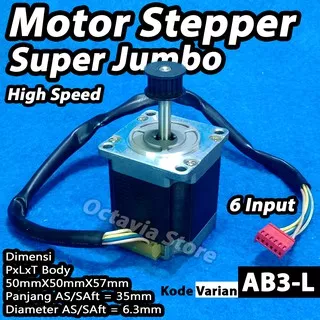 Motor Stepper super jumbo high speed dengan 6input
