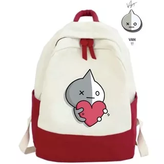 Tas Ransel Unisex Bts Logo 2021 Tas Ransel Perempuan Stylish Tas Multy Pungsi Artis Kpop Bts Cute