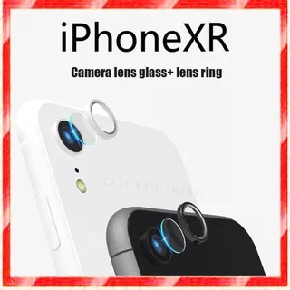 Ring + Lensa Glass - For iPhone XR Pelindung Kamera Aluminium Alloy Tempered Glass Anti Gores Premium Lensa Kamera XR TG Full Alluminium