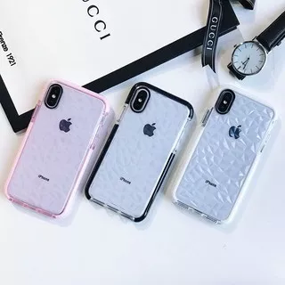 Casing IPhone Soft Case IPhone Silikon Transparan Motif Berlian Untuk Iphone 12 11 Pro Max 6s 7 Plus i8 8 + X Xs 12Pro