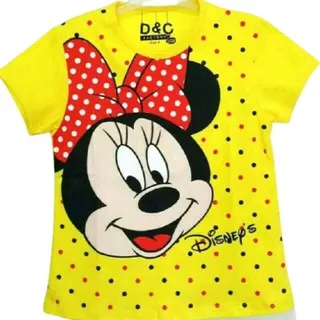 KAOS KARAKTER ANAK SIZE 1-10T MINNIE POLKA