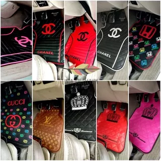 Karpet mobil chanel, karpet mobil, car set, karpet mobil lv, set mobil, dekorasi mobil, karpet latex