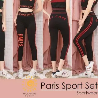 ? PARIS SPORT SET setelan baju senam wanita legging senam zumba aerobic yoga ?