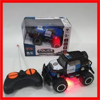 Mainan anak RC Mobil Mini Car SUV Polisi Remote Control Mobil Monster Jeep Polisi Police