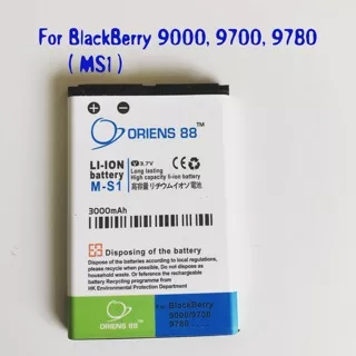 (P) Baterai batre battery BlackBerry 9000, 9700, 9780 MS1 Double Power/IC oriens88